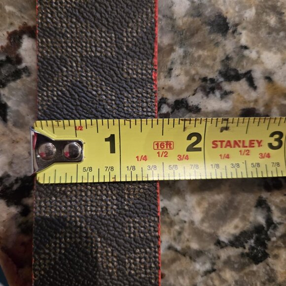 Michael Kors Reversible Belt XL / XXL Size 46 Gold Buckle Red Logo Black Brown - Picture 8 of 9